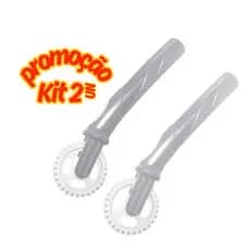 KIT 2 Carretilha Para Massas de Pastel/Ravioli/Risole Plástico Corta e Fecha Keita