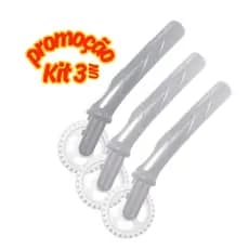 KIT 3 Carretilhas Para Massas de Pastel/Ravioli/Risole Plástico Corta e Fecha Keita