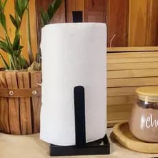 Papel Toalha Suporte de Mesa Aço Preto Industrial Alta Resistência Novo Modelo