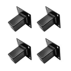 Pé De Cama Box Kit Pés 5cm Reforçados Com Parafusos Preto