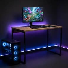 Mesa Gamer Escrivaninha para Computador PC Setup Gamer Preta 90x45cm