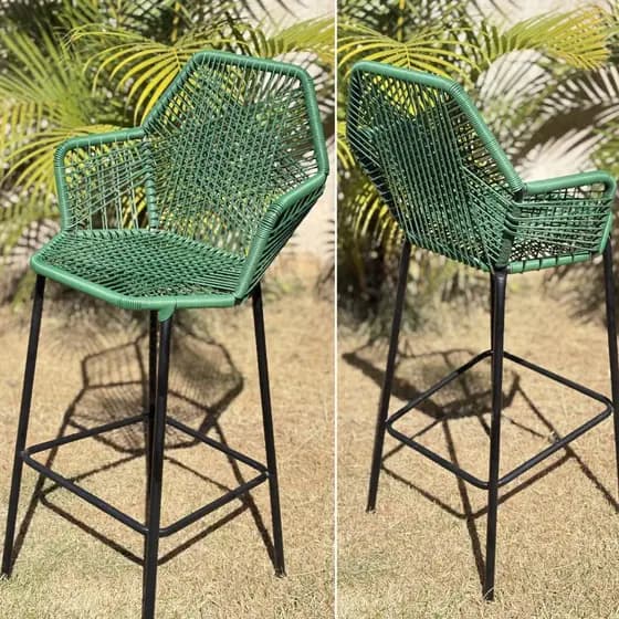 Banqueta Alta Tropicália 107cm Fibra sintética Reforçada para área de churrasco cozinha bar