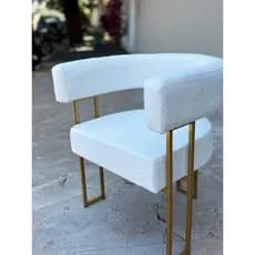 Cadeira De Jantar Grécia Boucle Confortável Resistente 180kg