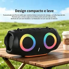 Caixa de som bluetooth tws Luz RGB Xtreme 4 Pen Drive FM Tipo-C Resistente A Água IPX6