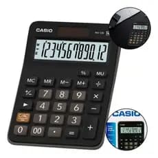 Calculadora Casio 12 Dig Preta Home Office Loja Escritório Cor Preto