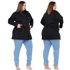 CASACO FEMININO PLUS SIZE MOLETOM FLANELADO – CONFORTO, ESTILO E ELEGÂNCIA