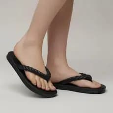 Chinelo De Dedo Nuvem Feminino Plataforma Trançado Estilo Leve Macia Antiderrapante