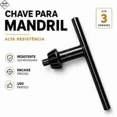 Chave Para Mandril De Furadeira Metal Aperto Fixação 3/8 e 1/2 - 10 a 13Mm Universal 2 Unidades