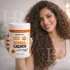 Creme de Pentear SOS Bomba Cachos Mascara 2 em 1 - Cachedos e Crespos - Hidralize 1kg