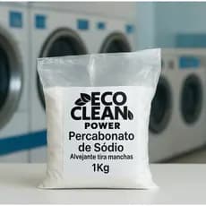 Alvejante Percarbonato Puro - Tira Manchas Roupas Brancas e Coloridas - 2Kg/1Kg/500G