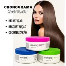 Cronograma Capilar Tratamento Hidralize 300g 3x - Mascara de Hidratacao, Nutricao e Reconstrucao