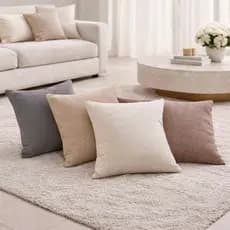 Kit Capas de Almofadas Linho Misto Para Sofa Cama