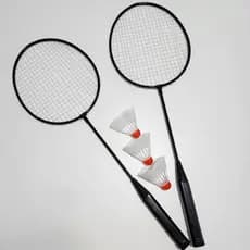 Kit Badminton Completo com 2 Raquetes e 3 Petecas Esporte e Diversão