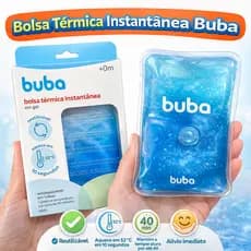 Bolsa Térmica Instantânea Buba para Cólica de Bebê Infantil em Gel Reutilizável