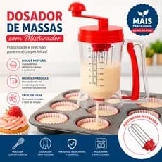 DOSADOR DE MASSA JARRA COM MISTURADOR E DISPENSER 800ml