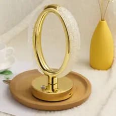 Luminária de Mesa LED Oval com USB – Luz Decorativa e de Estudo