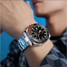 Relógio masculino de alta qualidade, elegante, casual, esportivo, automático, de quartzo, para homens.