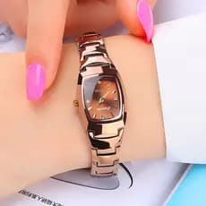 Relógio feminino de aço tungstênio, à prova d'água, simples e elegante, com mostrador pequeno, relógio feminino moderno.
