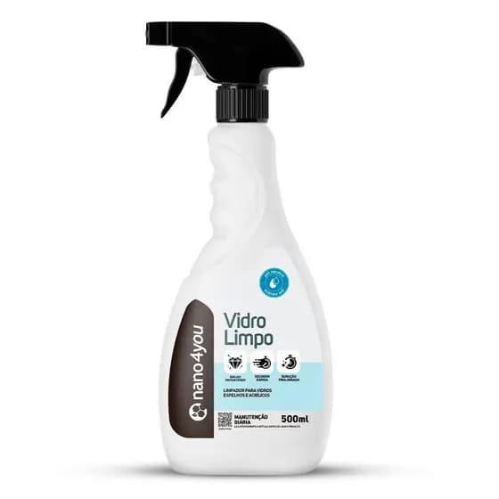 Vidro Limpo Limpador de Vidros com Nanotecnologia 500ml nano4you