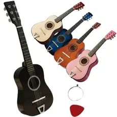 Mini Violão Infantil Palheta Semi Profissional Crianças Corda Em Aço Acústico Real Verdadeiro