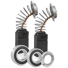Kit Anel Roscado Com Rolamentos e Escova de Carvão Para Serra Mármore 4100nh 4100nh2 mcc400