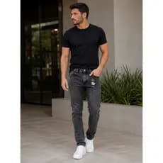 Calça Jeans Masculina SLIM FIT com Lycra – Envio Imediato – Diversas Cores – Kit com 1 ou 3 Unidades