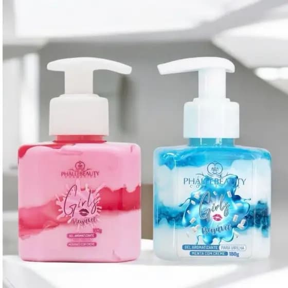 Kit 2 Gel Hidratante Phállebeauty Morango com Creme e Creme com Menta
