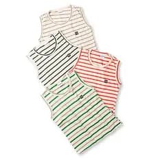 Kit Sortido 4 Peças Regatas Listradas Masculino Infantil Juvenil do 3 Ao 16 Anos Roupa de Menino