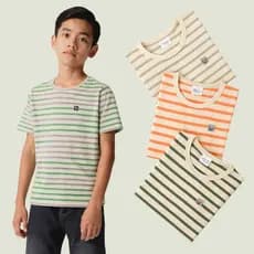 Kit Sortido 4 Peças Camisetas Listradas Masculino/Menino Coleção Infantil Juvenil do 3 ao 16