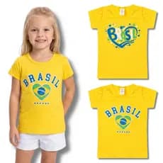 Blusa do Brasil Menina/Feminina Infantil Juvenil do 4 ao 12