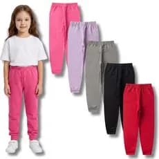 Kit 3 Calças Moletom Lisa Feminino/Menina Infantil e Juvenil do 3 ao 16 Inverno