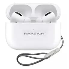 Fone de Ouvido Bluetooth Sem Fio Hmaston RS21 Potente Corrida Cor Branco Foninho Luz Verde Portátil