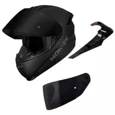 CAPACETE NORISK RAZOR BLACK EDITION PRETO FOSCO 2 VISEIRAS + AEROFOLIO EXCLUSIVO PRODUTO ORIGINAL