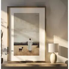 Quadro Jesus Cristo Com Moldura E Vidro Quadro Decorativo Sala Grande Quadro Cristão Quadro Biblico