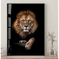 Quadro Leão De Juda Grande Quadro Com Moldura E Vidro Quadro Decorativo Escritório Quadro De Leão