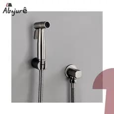 Kit de Ducha Higiênica Para Banheiro Completa Luxo Metal Inox Núcleo da válvula de cobre 1/4 Preto