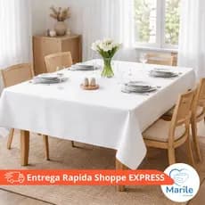 Toalha de Mesa Oxford Lisa Várias Cores Premium 4,6 e 8 Lugares Cozinha Restaurantes Casa Festa