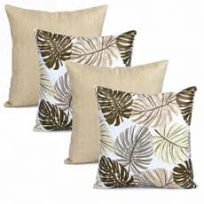 Kit 2 4 6 e 8 Capas Para Almofadas Decorativas 45x45cm de Gorgurinho Com Zíper Sala Quarto Casa