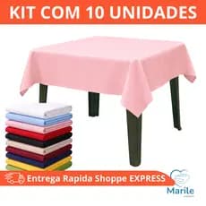 KIT 5  10 Toalhas De Mesa Quadrada 1,5Metros Lisa Oxford Festa Eventos Premiun Buffet Decoração.
