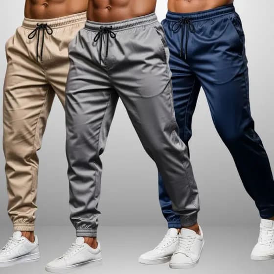 Kit 3 Calça Tactel Masculina Elastano Esportes Para Academia E Atividade Fisica Lisa Tendência