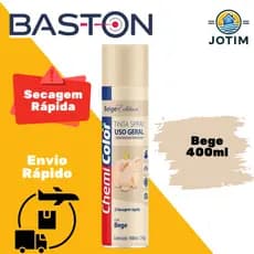 Tinta Spray Uso Geral Bege Baston 400ml ChemiColor Secagem Rápida Uso Interno e Externo