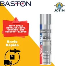 Tinta Spray Metálica 400ml Cromado Baston