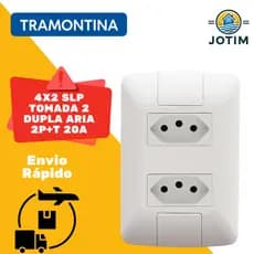 Conjunto Embutir Modular com 2 Tomadas 20A