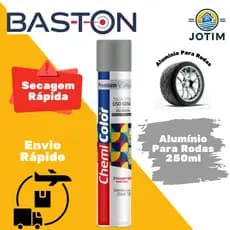 Tinta Spray Uso Geral Alumínio Para Rodas Baston 250ml ChemiColor Secagem Rápida