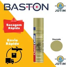 Tinta Spray Uso Geral Dourado Baston 400ml Seca Rápido