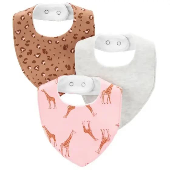 Kit 3 Babadores Carters Bandana Bebê Infantil Algodão Premium Menina Original
