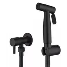 Kit de Ducha Higienica Para Banheiro 1.2m Preta completa Luxo Metal inox nucleo da valvula