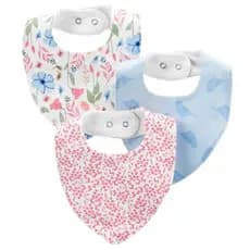 Kit 3 Babadores Carters Bandana Bebê Algodão Premium Menina Original