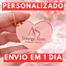 Chaveiro Personalizado Acrílico Espelhado com Logo | 10 a 40 Unidades | Coração, Redondo ou Quadrado