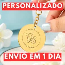 Chaveiro Personalizado Acrílico Espelhado com Logo | 5 a 20 Unidades | Coração, Redondo ou Quadrado